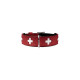 Кожаный ошейник Hunter Smart "Swiss 75" красный/черный для собак средних пород, размер 61-68,5 см, ширина 3,9 см
