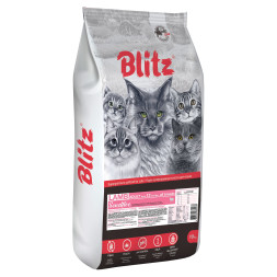 Blitz Sensitive Adult Cats Lamb сухой корм для взрослых кошек, с ягненком - 10 кг