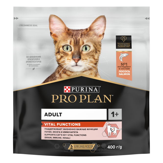 Purina Pro Plan Adult сухой корм для взрослых кошек с лососем - 400 г