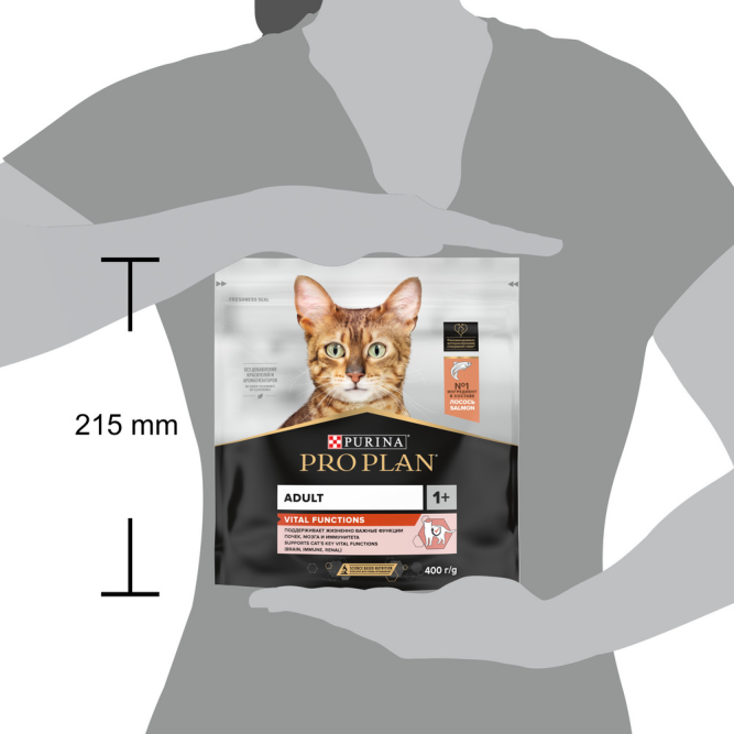 Purina Pro Plan Adult сухой корм для взрослых кошек с лососем - 400 г
