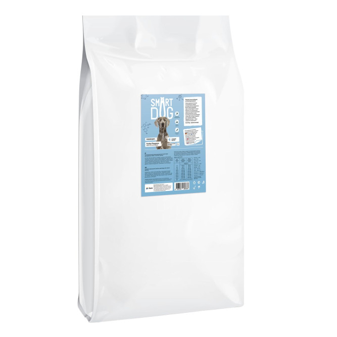 Smart Dog сухой корм для взрослых собак с лососем и рисом - 12 кг