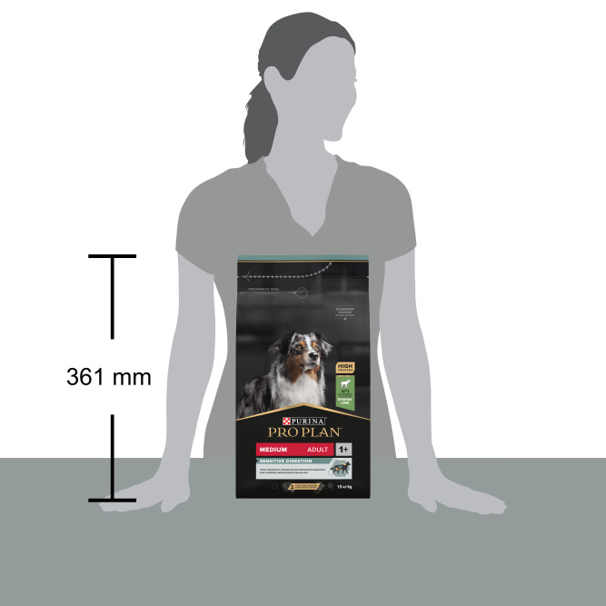 Pro Plan Adult Sensitive Digestion сухой корм для взрослых собак средних пород с чувствительным пищеварением, с ягненком - 1,5 кг