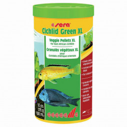 Sera Cichlid Green XL Корм для цихлид растительноядных - 370 г