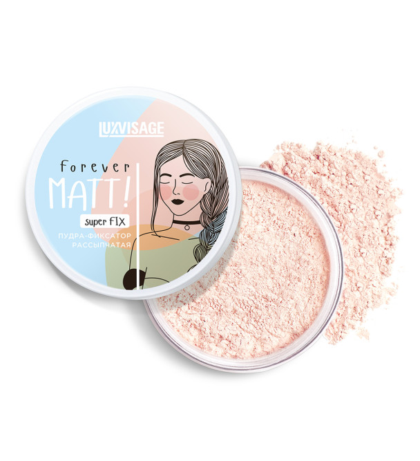 LUXVISAGE пудра-фиксатор рассыпчатая Forever Matt! Super Fix, бесцветная
