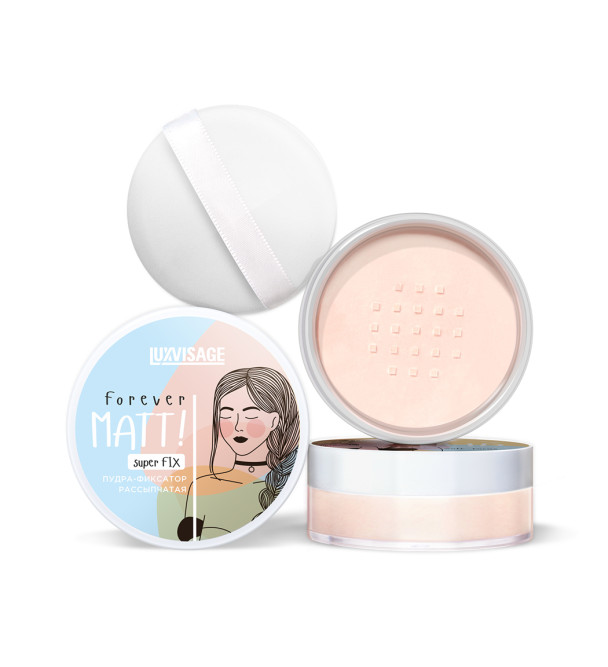 LUXVISAGE пудра-фиксатор рассыпчатая Forever Matt! Super Fix, бесцветная