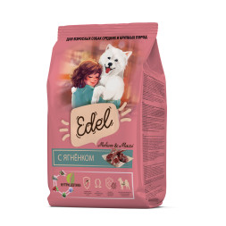 Edel Adult Medium &amp; Maxi Lamb сухой корм для взрослых собак средних и крупных пород, с ягненком - 2 кг