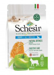 Schesir Natural Selection Puppy Gluten Free сухой корм для щенков с ягненком - 490 г