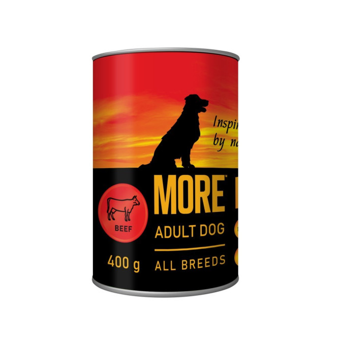 MORE влажный корм для взрослых собак паштет из говядины, в консервах - 400 г х 8 шт