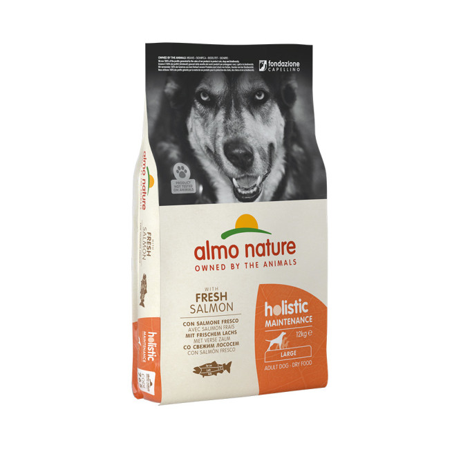 Almo Nature Holistic Adult Dog Large &amp; Salmon сухой корм класса холистик для взрослых собак крупных пород с лососем - 12 кг