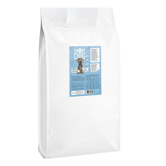 Smart Dog сухой корм для взрослых собак с лососем и рисом - 18 кг