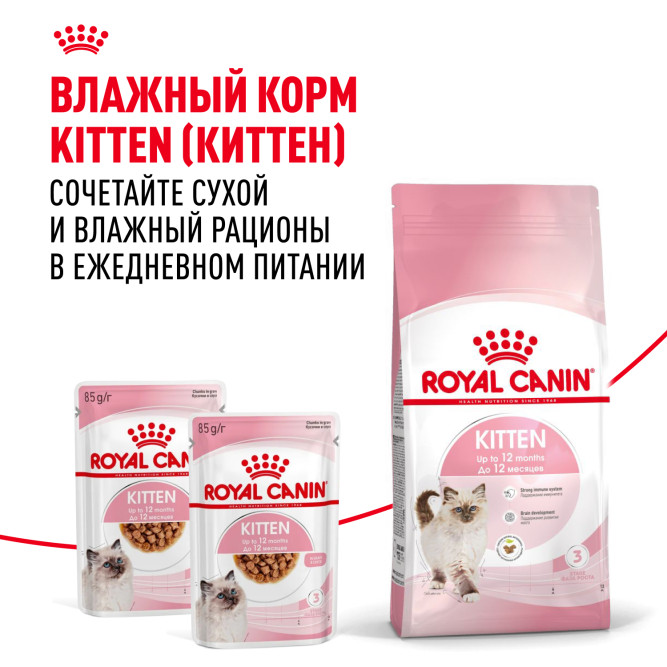 Royal Canin Kitten 34 сухой корм для котят от 4 до 12 месяцев с птицей - 4 кг