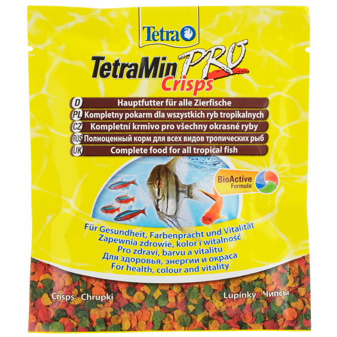 Tetra Min Pro Crisps корм в виде чипсов для всех видов рыб - 12 г (саше)