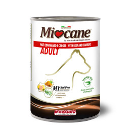 Miocane влажный корм для взрослых собак паштет с говядиной и морковью, в консервах - 400 г х 24 шт