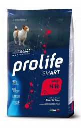 Prolife Smart Adult Mini сухой корм для собак мелких пород с говядиной и рисом - 2 кг