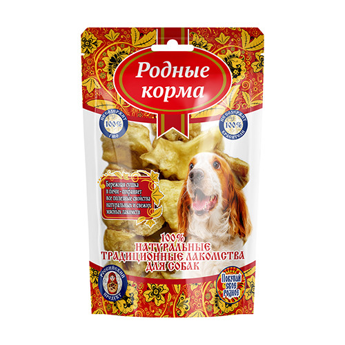 Родные Корма "Традиционные" лакомство для собак хрустики говяжьи - 40 г