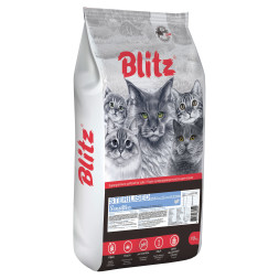 Сухой корм Blitz Sterilised Cats для стерилизованных кошек с индейкой - 10 кг