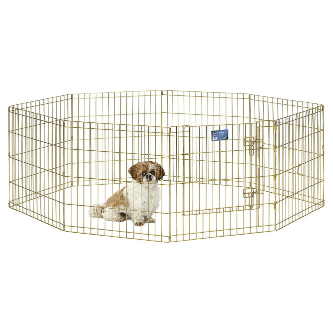 MidWest вольер 8 панелей с дверью позолоченный цинк 61х61h см