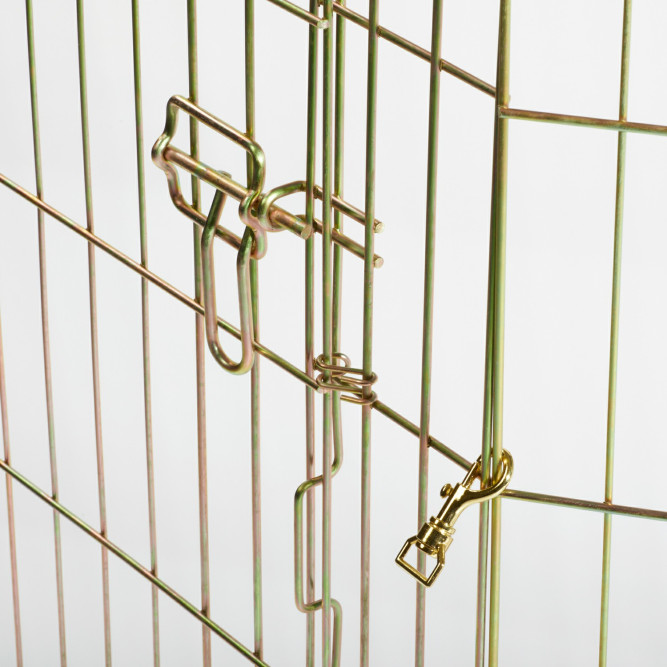 MidWest вольер 8 панелей с дверью позолоченный цинк 61х61h см