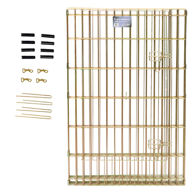MidWest вольер 8 панелей с дверью позолоченный цинк 61х61h см
