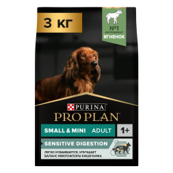 Pro Plan Adult Small&amp;Mini Sensitive Digestion сухой корм для собак мелких пород с чувствительным пищеварением с ягненком и рисом - 3 кг
