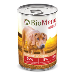 BioMenu Adult влажный корм для взрослых собак Мясное ассорти, в консервах  - 410 г х 12 шт