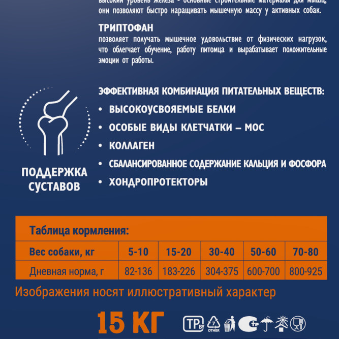 Брит Премиум Dog Adult Sport 5000 сухой корм для взрослых собак с высокими затратами энергии, с курицей - 15 кг