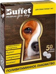 BUFFET ВитаЛапки поливитаминное лакомство для собак старше 7 лет - 50 табл.
