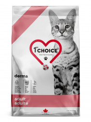 1st Choice Derma сухой беззерновой корм для взрослых кошек с чувствительной кожей с лососем - 1,8 кг