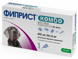 Фиприст Комбо KRKA капли для собак свыше 40 кг от блох, вшей, клещей и власоедов - 1 пипетка