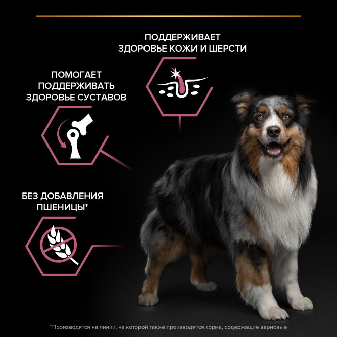 Pro Plan Adult Sensitive Skin сухой корм для взрослых собак средних пород с чувствительной кожей, с лососем - 14 кг