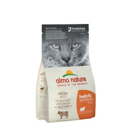 Almo Nature сухой корм для взрослых кошек с говядиной и коричневым рисом - 400 г