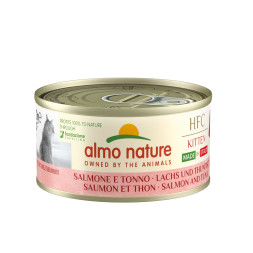 Almo Nature Итальянские рецепты консервы для котят с лососем и тунцом - 70 г х 24 шт
