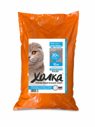 Холка сухой корм для стерилизованных кошек с рыбой и рисом - 10 кг