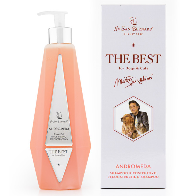 Iv San Bernard ISB The Best Line Andromeda шампунь для выпадающей шерсти и чувствительной кожи с экстрактом шиповника - 550 мл