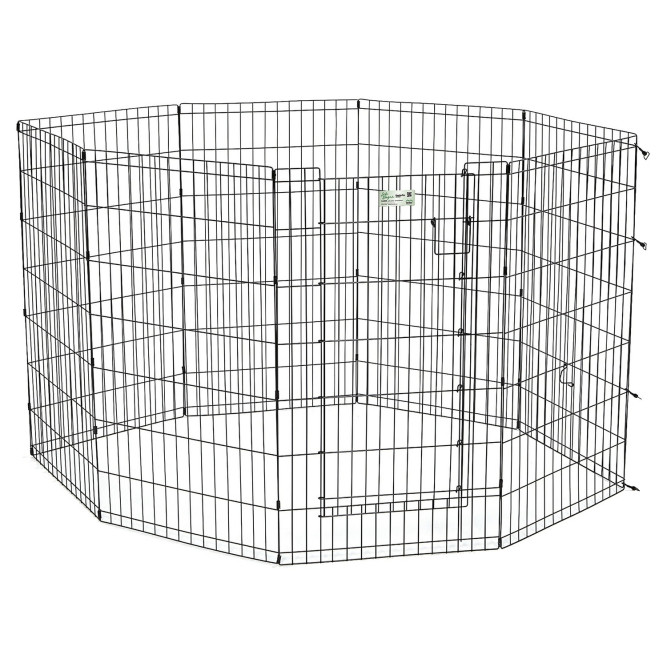 MidWest вольер Life Stages 8 панелей с дверью-MAXLock черный 61х107 см