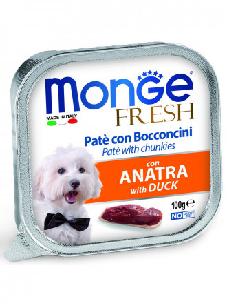Monge Dog Fresh влажный корм для взрослых собак c уткой в ламистере 100 г (32 шт в уп)
