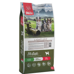 Blitz сухой корм для собак с лишним весом всех пород с индейкой и лососем - 12 кг