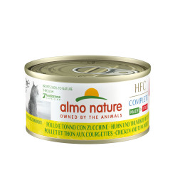 Almo Nature Итальянские рецепты консервы для кошек с курицей, тунцом и цуккини - 70 г х 24 шт