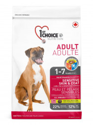 1st Choice Adult Sensitive Skin &amp; Coat cухой корм для взрослых собак для кожи и шерсти с ягненком, рыбой и рисом - 15 кг