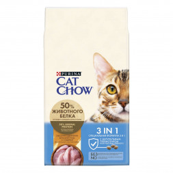 Purina Cat Chow Feline 3 in 1 сухой корм для кошек с формулой тройного действия с домашней птицей - 7 кг