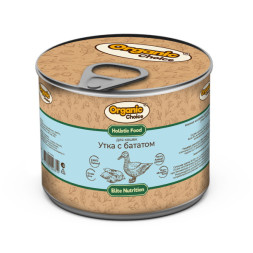 Organic Сhoice влажный корм для взрослых кошек утка с бататом, в консервах - 240 г х 12 шт