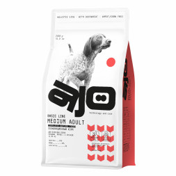 AJO Dog Medium Adult сухой корм для взрослых собак средних пород с говядиной и гречкой - 2 кг