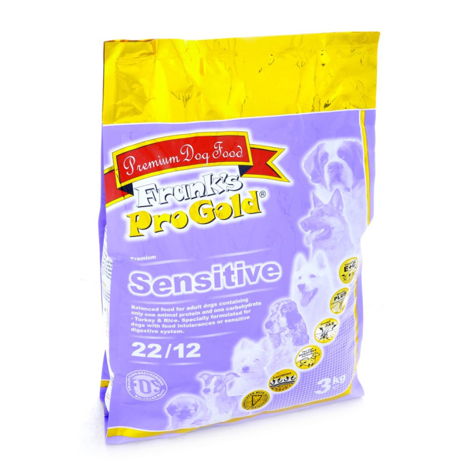 Frank's ProGold Dog Sensitive 22/12 "Индейка по-голландски" сухой корм для взрослых собак всех пород с чувствительным пищеварением, с индейкой - 3 кг