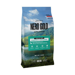 Nero Gold Super Premium сухой корм для стерилизованных кошек и котят с мясом индейки и овощами - 10 кг