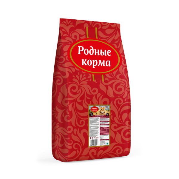 Родные корма сухой корм для взрослых стерилизованных кошек с индейкой и клюквой - 3/5 пуда (10 кг)