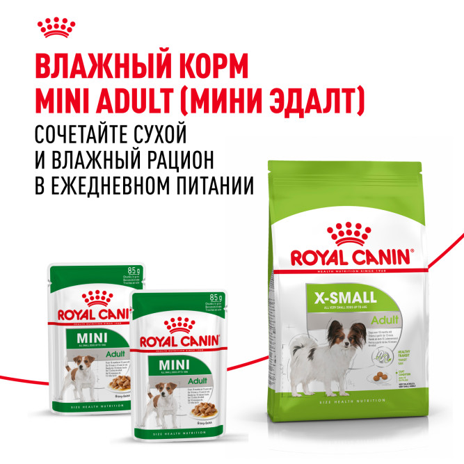 Royal Canin X-Small Adult сухой корм для взрослых собак очень мелких размеров от 10 месяцев - 500 г