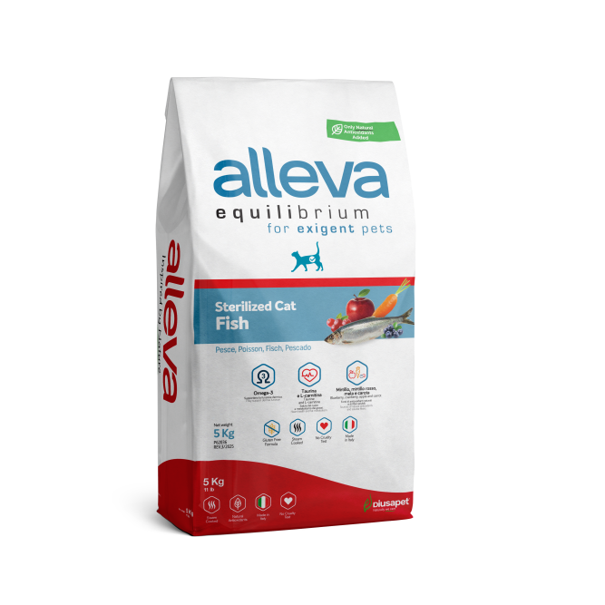 Alleva Equilibrium Fish Sterilized Cat сухой корм для взрослых стерилизованных кошек с рыбой - 5 кг