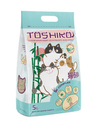 Toshiko Зеленый чай наполнитель комкующийся древесный - 1,9 кг (5 л)