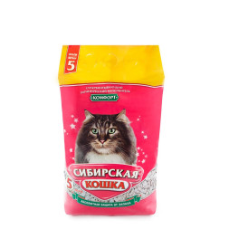Сибирская Кошка &quot;Комфорт&quot; впитывающий наполнитель для кошачьего туалета - 5 л (2,6 кг)