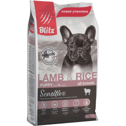 Сухой корм Blitz Puppy Lamb &amp; Rice для щенков с ягненком и рисом - 500 г